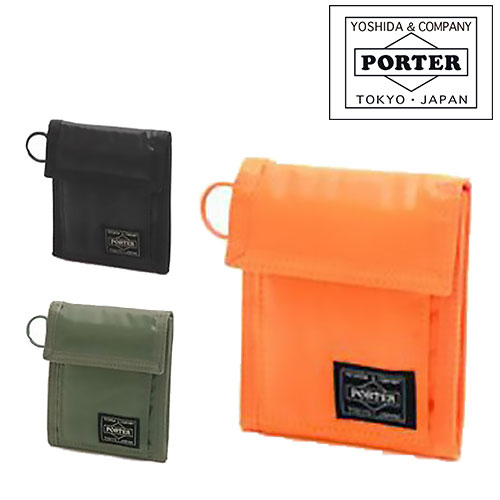 吉田カバン ポーター PORTER！三つ折り財布 【CAPSULE/カプセル】 555-06441≪送料無料≫カラー：1.ブラック,2.グレー,3.オレンジ,4.カーキサイズ(約)：横10.5×マチ1
