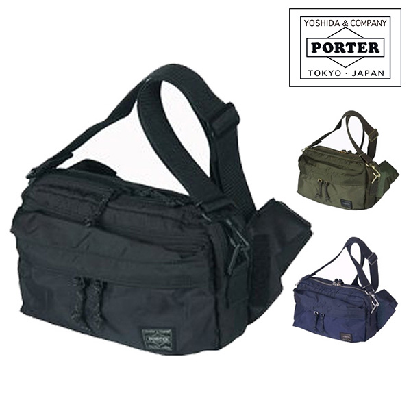 吉田カバン ポーター PORTER！2wayウエストバッグ 【PORTER FORCE/ポーターフォース】 855-07501≪送料無料≫カラー：1.ブラック,2.オリーブドラブ,3.ネイビーサイズ(